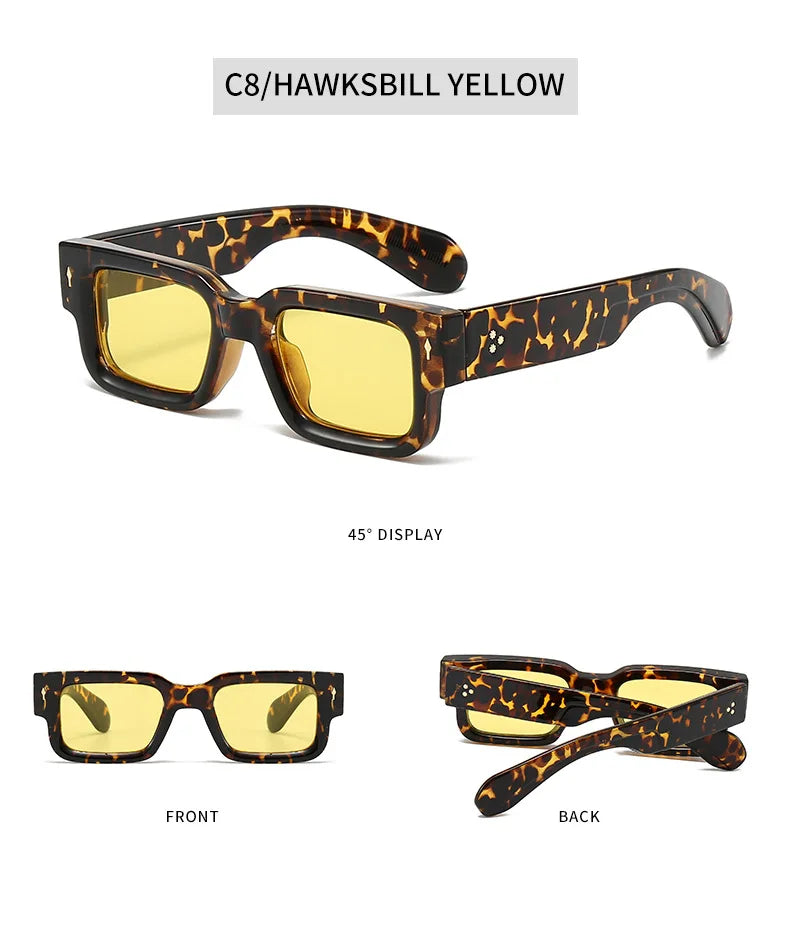 Retro Square Sunglasses – UV400 Luxury Shades