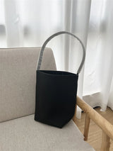 25 year new cowhide lychee pattern single shoulder commuting versatile large capacity bucket bag