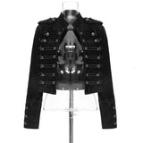 Split-Button Cropped Denim Jacket – Streetwear Jean Outerwear