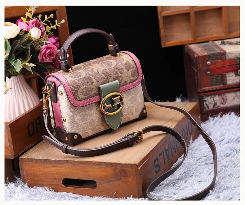 Carriage Emblem Crossbody Box Bag