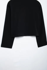 2024 New Women Casual Black Trousers Suits Sports Short Jacket + Female Vinatge Black White Patchwork Baggy Pants Street