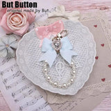 Kawaii Sweet Japanese Lolita Bow Wallet JK Harajuku Y2K Lace Rhinestone Short Wallet Mini Purse Card Holder Women Girls Gift