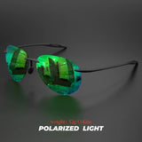 TR90 Frameless Polarized Aviator Sunglasses – Ultralight