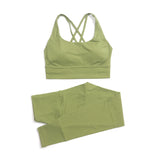 Women's Yoga Set with Sports Bra & High-Waist Leggings