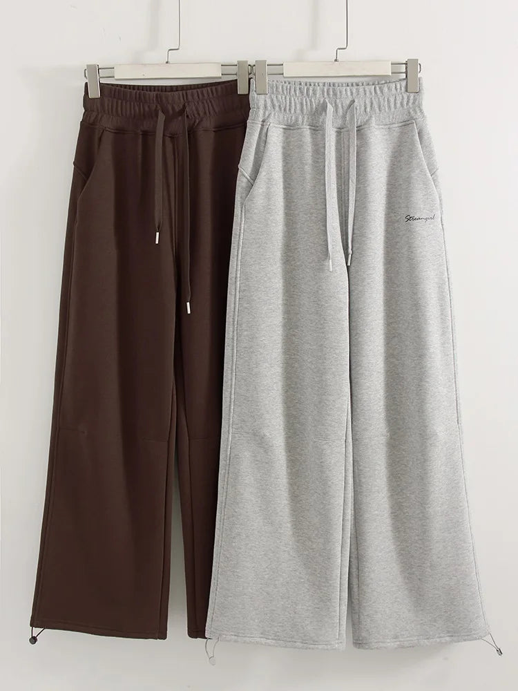 Women Tracksuits Winter Fleece Sweatsuit Brown Warm Crop Zipper Hoodies And Sweatpants Set For Women 2 Piece Velvet Pants Sets