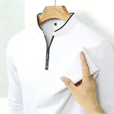 Men's Half-Zip Polo | Wrinkle-Free Long Sleeve Top