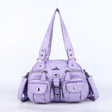 Vintage Women Handbags Satchel Top-handle Handbag PU Shoulder Bag Dumpling Pack Give Gifts Shoulder Bags Phone Money Pack