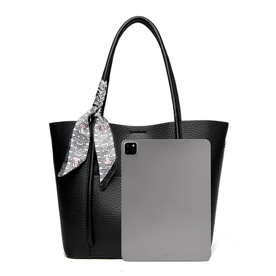 Genuine Soft Leather Tote Bag Women's Large Capacity Carrying Bags Designer Handbag Vintage Shoulder Bag Brand Commuting Bags