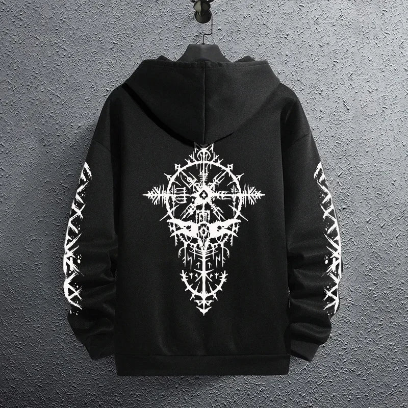 Men's Printed Pullover Hoodie