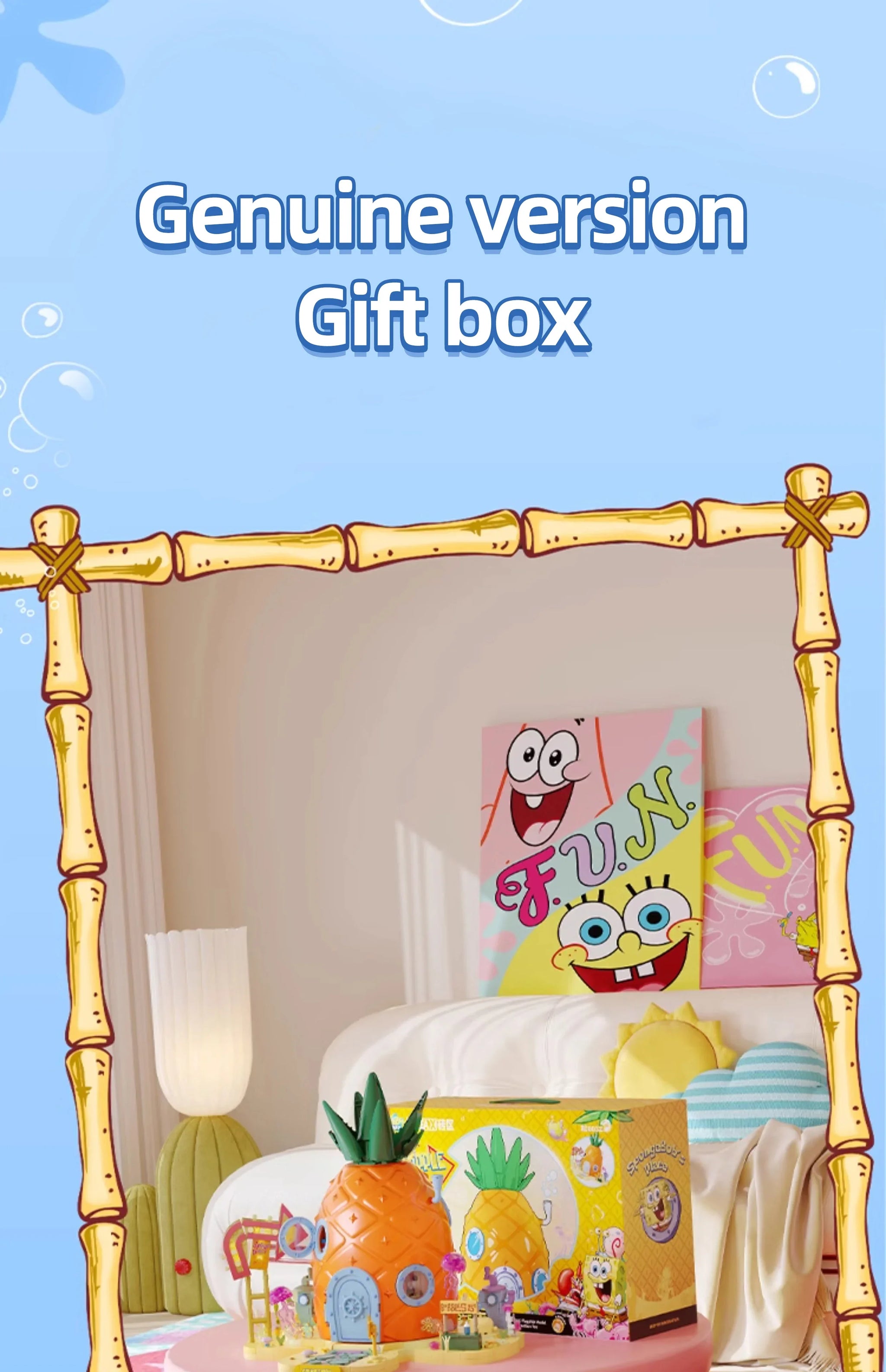 Spongebob Cartoon Krusty Krab Restaurant Building Blocks Creative Canteen Scenes Model Bricks Desktop Ornaments Fans Toys Gifts
