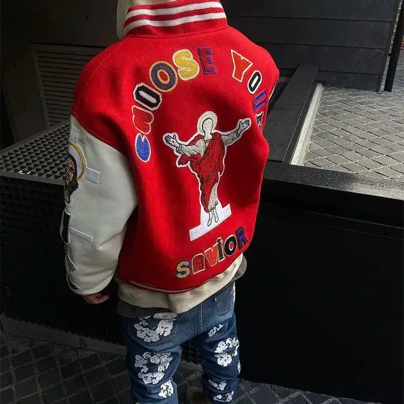 Trendy Embroidered Baseball Jacket