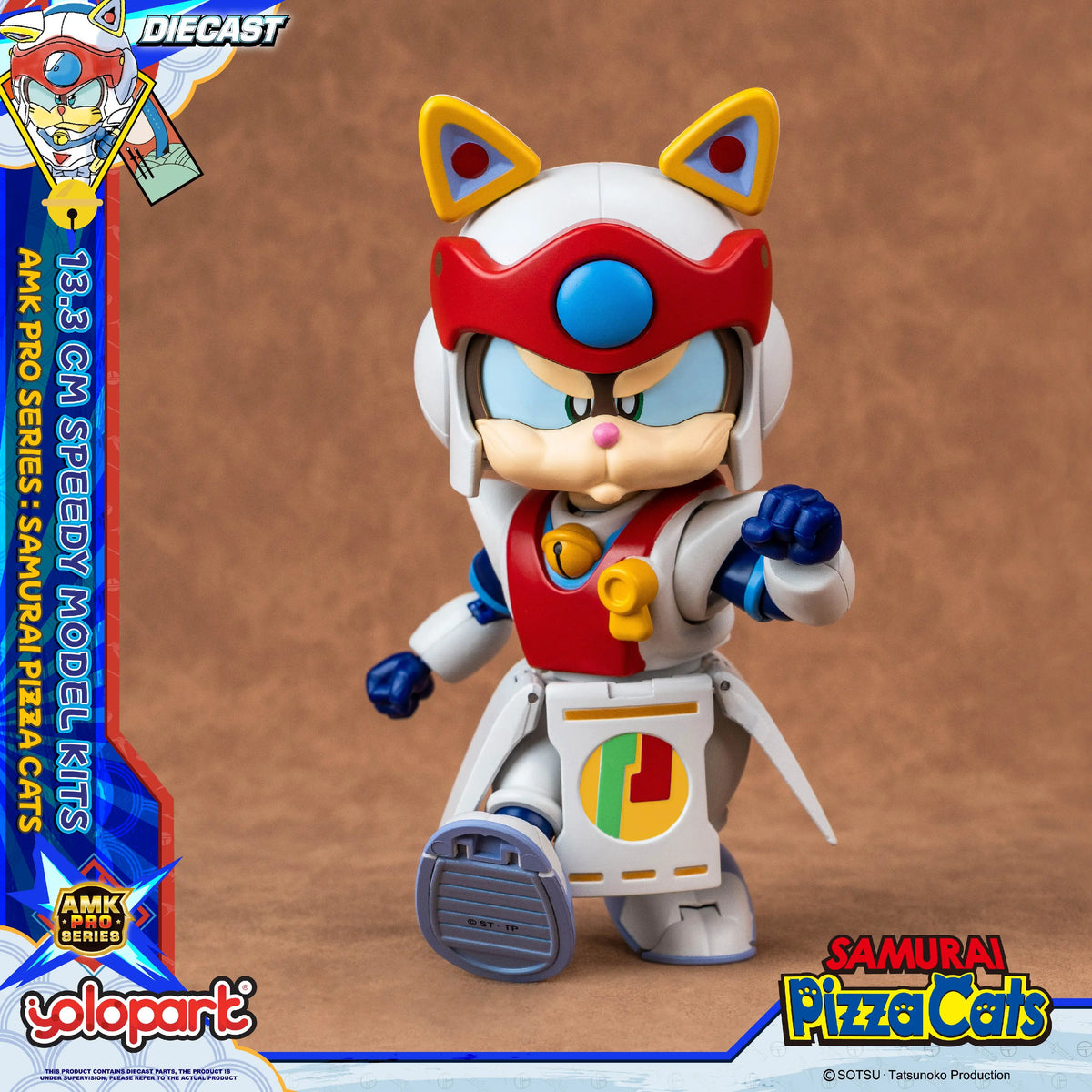 YOLOPARK 13.3cm Samurai Pizza Cats AMK PRO Series Speedy Model Kit TOY Gift For girl boy