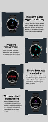 NORTH EDGE GPS Smart Watch – AMOLED, Bluetooth & IP68