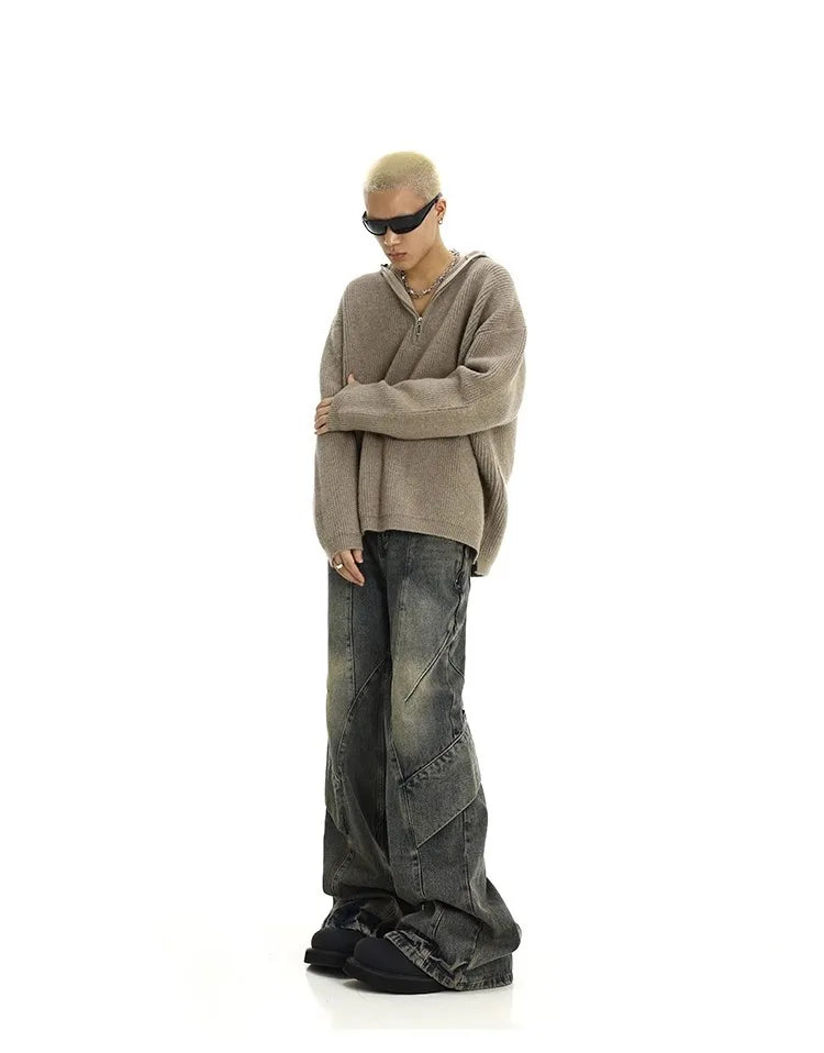 Men’s Relaxed Wide-Leg Denim Jeans