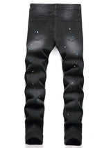 Men's Y2K Slim Fit Stretch Denim Jeans | Hip Hop Style