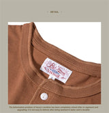 Heavyweight Cotton Henley Tee – Vintage Everyday Essential