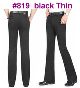 Men's Mid-Rise Flare Jeans | Slim Fit Denim Trousers