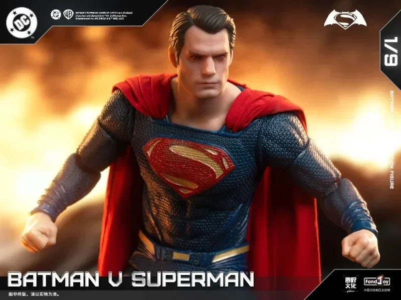 In Stock Fondjoy Batman VS Superman 1:9 Scale Action Figure Set DC Comics Movie Authentic Interchangeable Heads Boys Gifts Model