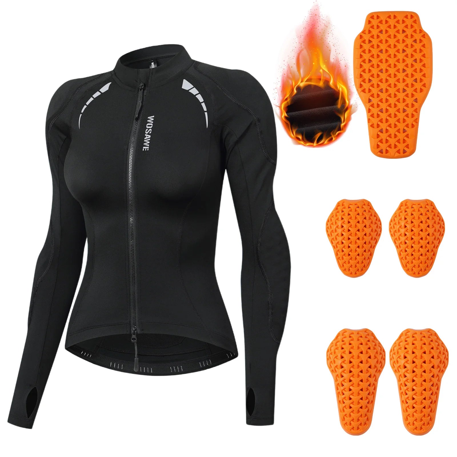 WOSAWE Women Motorcycle Jacket Downhill Motocross Motorbike Reflective Summer Biker Riding Clothing Apparel
