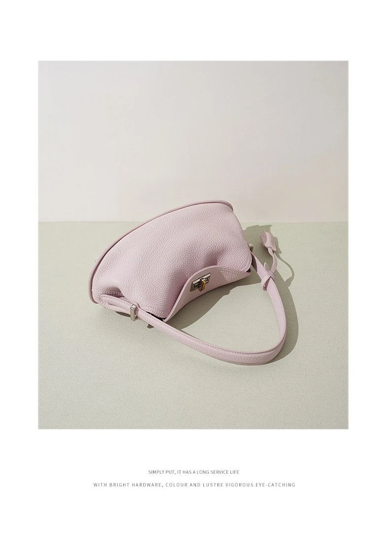 MOTINGSOME Spring Satchel Bag Luxury Designer Woman Genuine Leather Saddle Purse Shoulder Handbag 2026 New in Mini Tote