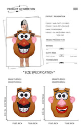 Playful Potato Head Costume for Halloween & Parties