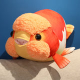 50cm Lifelike Fish Plush Stuffed Toy Goldfish Big Head Soft Pillow for Zoo Park Souvenir Lovely Lan Shou Animal Plushie