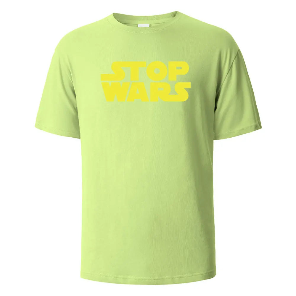 Stop Wars Graphic Cotton T-Shirt