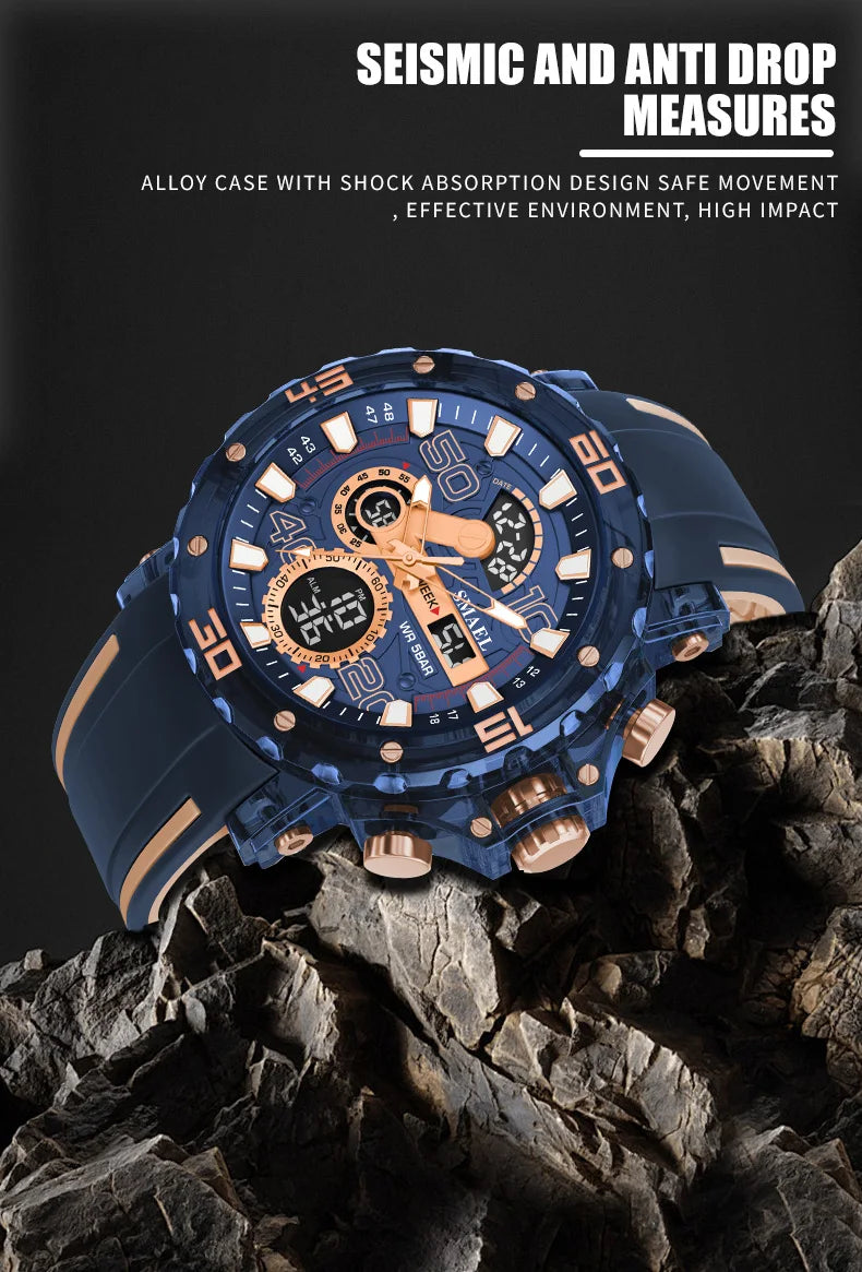 SMAEL 8136 Men's Sport Watch – 50M Water Resistant
