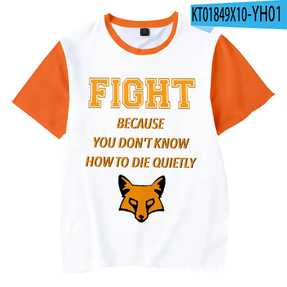 Cosplay The Foxhole Court Palmetto State Foxes Lacrosse Jersey WILDS MINYARD JOSTEN Short Sleeve T Shirt for Men Boy Oversized