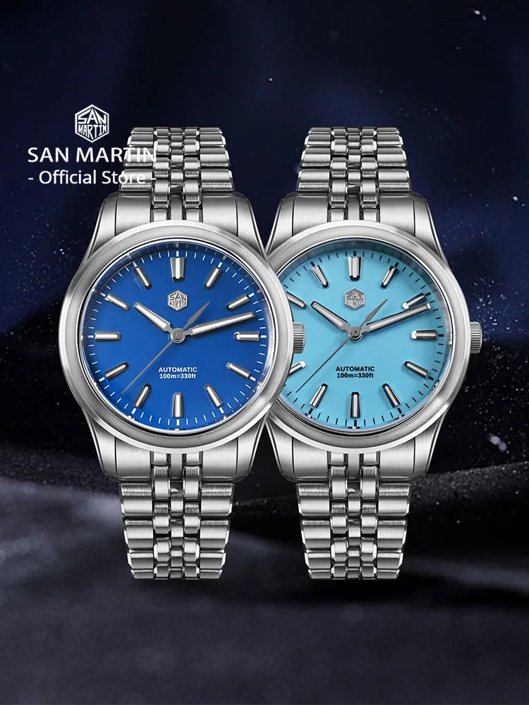 San Martin Gada Classic Enamel Dial Dress Watch SN0144
