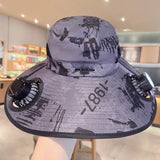 Solar-Powered Cooling Bucket Hat | UPF 50+ Wide Brim