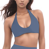SoftMotion Halter Neck Bralette – High-Support Gym & Yoga Top
