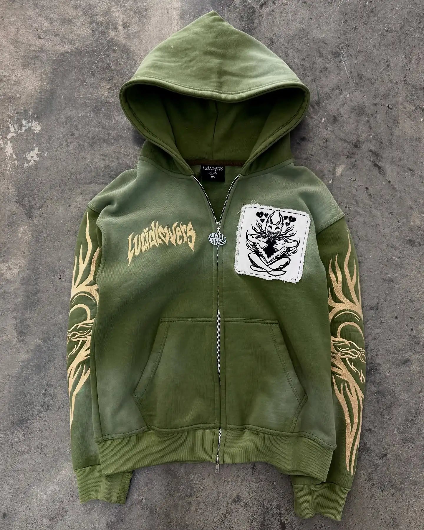 Y2K Harajuku Joker Graphic Zip-Up Hoodie