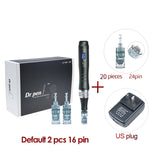 Dr pen Ultima M8 With 22 Cartridge Wireless MTS Derma Microneedle Pen Kit Professionals Use Beauty Machine Needle length 0.25 mm