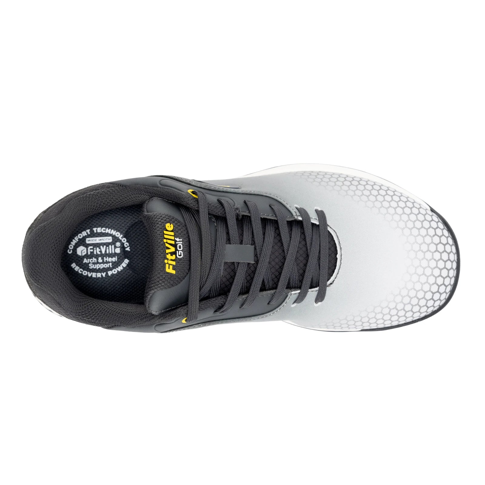 FitVille Wide Men's Golf Shoes Non-Slip Wear-Resistant Comfortable Pickleball Sports Shoes Suitable for Swollen Feet Relieve Toe