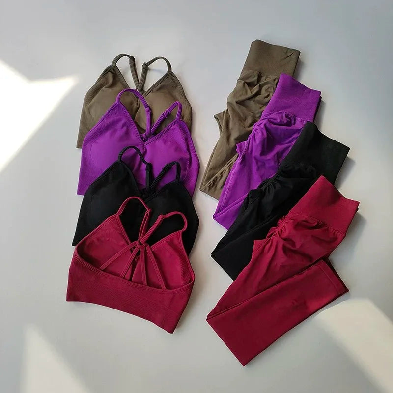 High-Waisted Peach Sculpt Yoga Set