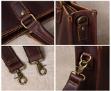 Original Ultra-Simple High Quality Men's Leather Document Baotou Layer Cowhide Computer Bag Business Trip Office Handbag