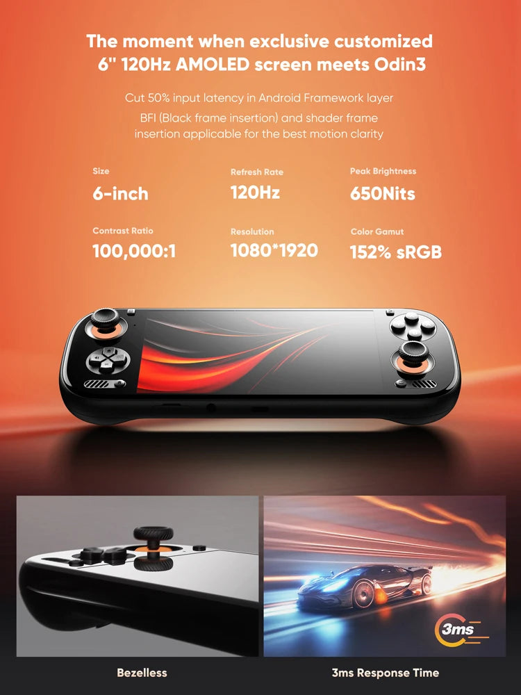 AYN Odin 3 Android Handheld Gaming Console – AMOLED