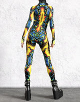 Women's 3D Print Goddess Jumpsuit Catsuit Costume