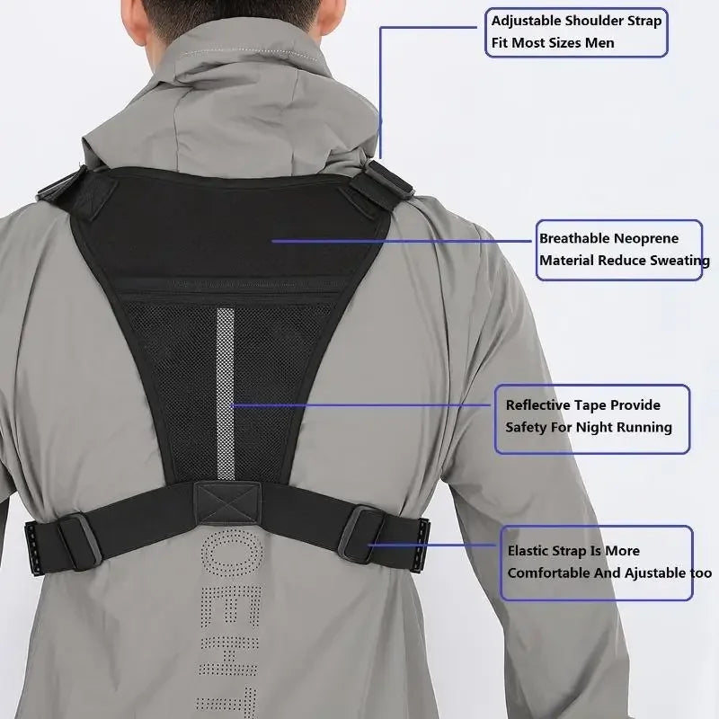 Nylon Sports Chest Bag for Running & Cycling