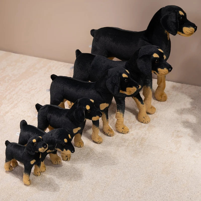 Lifelike Dog Plush Toy 70cm Giant Realistic Animals Stuffed Rottweiler Dog Plush Toys Home Decoration Gift For Children