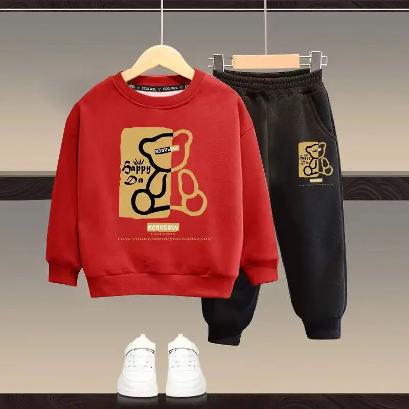 Autumn Baby Bear Sweatshirt & Pants 2-Piece Set