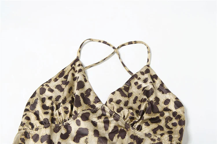 Leopard Print A-Line Mini Dress