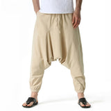 Men's Cotton Linen Loose-Fit Harem Pants