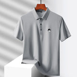 Men's Ice Silk Golf Polo Shirt – 10 Colors, M to 5XL