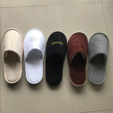 4Pairs/Lot Men Women Kids Disposable Hotel Guest Slippers Cotton Slides Home Travel SPA Slipper Hospitality Cheap Footwear