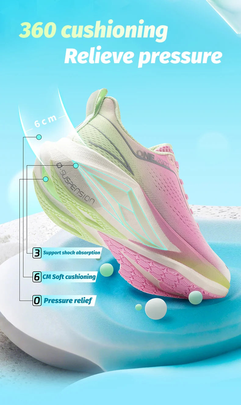 ONEMIX Outdoor Jogging Running Shoes for Men Super Light Outdoor Athletic  Sneakers Elevator Antislip Walking Shoes Female
