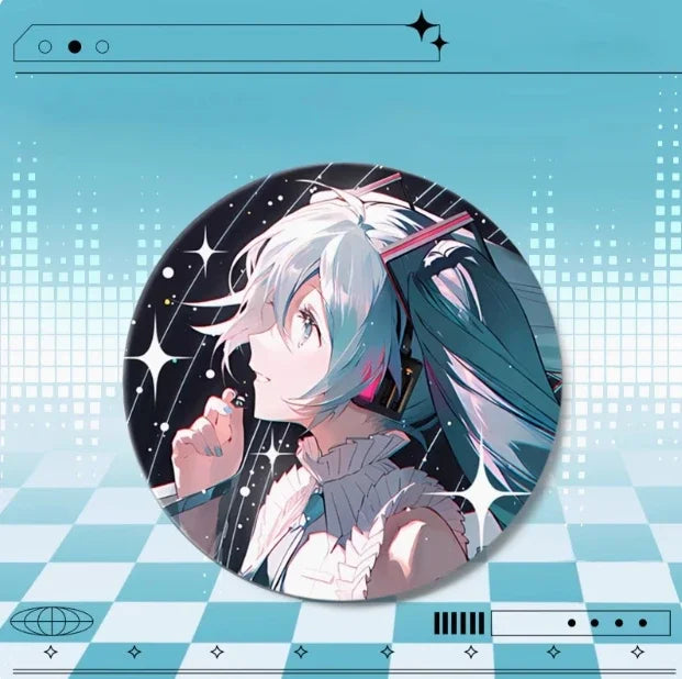 Bandai Hatsune Miku Buckle Shoulder Bag Cartoon Hatsune Miku Large Capacity Cool Storage Bag Anime Peripherals Holiday Gifts