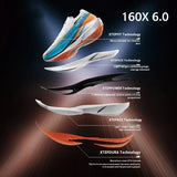 Xtep 160X 6.0 Men‘s Running Shoes Professional Marathon PB Carbon Plate  Cushioning Shock Absorption Sneakers 976319110057