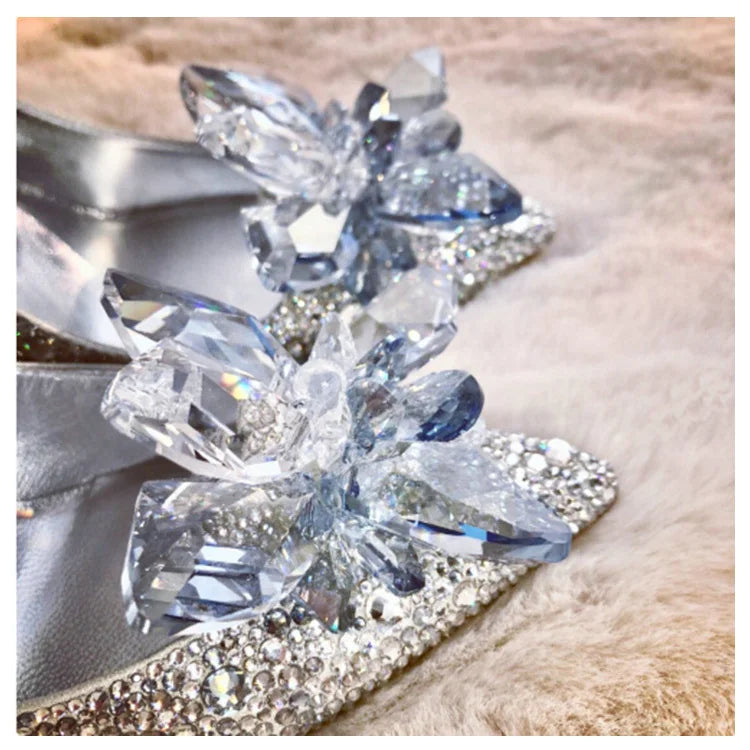 Women's Rhinestone Pointed-Toe Wedding Pumps